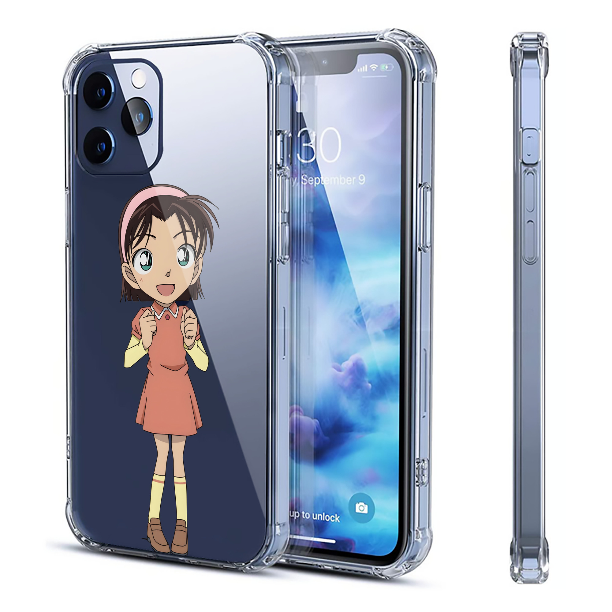 （画像用） 名探偵コナン 吉田 歩美 よしだ あゆみ Detective Conan my Yeager 【iPhone 12シリーズ対応】透明スマホケース（クリアソフトケース）